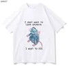 Men's T-Shirts I Dont Want To Cook Anymore I Dont Want To Die T shirts Funny Mouse T-shirt Men Women's Harajuku Hip Hop Short Sleeve Tee Shirt L230520 L230520