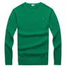 Maglioni da uomo Primavera Cotone di alta qualità da uomo O-Collo Maglione pullover lavorato a maglia Manica lunga Bandiera casual Logo Tessuto Top 8507