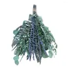 Decorative Flowers Fashion Easy Care Fine Texture Small Eucalyptus Lavender Mix Bouquet Maintenance Free Artificial Flower Shower Decor