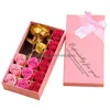 Other Festive Party Supplies Gold Rose Soap Flower Gift Box Valentines Day Mothers Anniversary 12Pcs Set Drop Delivery Home Dhvbk