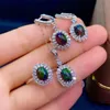 Set Natural True Black Opal Set 925 Sterling Silver Ring Orecchini pendenti Carry Certificato Gioelleria raffinata e alla moda 2020 Set Vendita complessiva