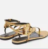 Summer Design Padlock Sandals Shoes Crisscross Ankle Straps Comfort Flats Leather Black Nude Lock Key Party Dress Walking