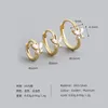 Authentic 925 Sterling Silver Earring For Women Fashion CZ Zircon Butterfly Buckle Hoop Earrings Birthday Party Gifts