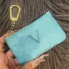 Nyckelringar Lanyards Luxury Fashion Präglade kvinnors väska Zero Wallet Multi Card Bag Women's Card Bag Mini Slim Wallet Busikskort Fodral D22052703cy