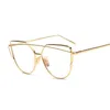 Óculos de sol Frames de moda Moda Mulheres vintage cateye óculos de moldura moldura metal miopia óculos ópticos lente transparente conforto lump spectacl