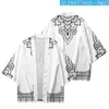 Vêtements ethniques été traditionnel Couple femmes hommes japonais Streetwear cajou fleurs imprimé blanc Kimono plage Shorts Cardigan Yukata