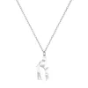 Chaînes maman fille famille collier chaîne en acier inoxydable enfants enfant couleur argent pendentif colliers bijoux femmes fête des mères cadeau