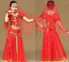 Gymkläderbarn Belly Dance Costumes Girls Egyptian Performance Show Party Outfits Bollywood Wear Oriental Halloween Costume