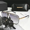 2087 Square Sunglasses Gold Metal Grey Gradient Men Summer Fashion Sunglasses Sunnies gafas de sol Sonnenbrille Sun Shades UV400 Eyewear with Box