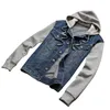 Men s Jackets Men Hooded Denim Jacket Mens Casual Jean Streetwear Cowboy jacket Male Hat Detachable Coat 4XL 5XL 230522