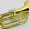 Immagini reali Trombone Bb Marching Baritono Ottone Nichelato Strumento musicale professionale con custodia Spedizione gratuita