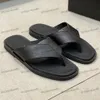 2023s New Mens Designer Brand sandals Slippers Upper with Signature Logo Casual Flat Bottom sandal Beach leather sandals slippers trending sandale Large 46 38