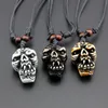 Anhänger Halsketten Männer Frauen Imitation Yak Knochen Carving Horror Teufel Schädel Halloween Halskette Amulett Geschenk MN600Pendant