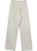 Pantalones de dos piezas para mujer HOUZHOU Beige Jeans Baggy Mujer Casual Pantalones de mezclilla Vintage Cintura alta Pierna ancha Clásico Streetwear Moda Otoño Damas 230522