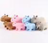 20cm moda lindo Color sólido capibara peluche Kawaii PP algodón relleno felpa almohada Festival regalo muñeca niños juguetes