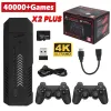 X2 Plus Gamestick 3D ретро -видеоигр Консоль видеоигр 2.4G Беспроводные контроллеры HD 4.3 System 40000 Games 40 Эмуляторы для SEGA/PSP/PS1
