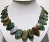 Necklaces Wholesale Natural Tiger Eye Stone Crystal Agates Opal Drop Shape Bead Handwork for DIY Jewelry Necklace Vintage Style
