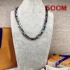 Catena a maglie in acciaio inossidabile collana in argento bracciale hiphop di lusso per donna arancione nero gioielli regalo di ringraziamento grande bracciale da uomo di lusso da donnaF23