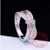 Anéis de banda 100 925 Sterling Silver Jewelry Vintage Purple Crystal Cased Cased Rings Silver Rings For Men Men Fashion Anel de Prata Bijoux J230522