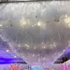 Ny 5x5 m Fashion Party Decor Cloud Top Yarn Wedding Banquet Tak Centerpieces White Curtain gratis frakt