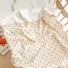 Babydekens voor bedden gedrukte dubbelzijdige zachte deken pasgeboren badhanddoek
