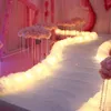 Elegant White Wedding Decoration Snow Yarn String Party Aisle Runner Edge Decor Road Cited 10 Meters Long
