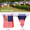 Party Decoration 4th American Flag 14*21 20PCS Desk Flag American US/USA United States of America square Table flag Desk triangle flag T230522