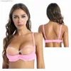 Reggiseni Donna Reggiseno trasparente in pizzo con scollo a V Lingerie Esotico Coppe aperte Capezzoli esposti Reggiseno con ferretto Reggiseno Top Nightwear T230522