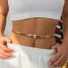 Chains Fashion Alloy Turquoise Multi-layer Rice Bead Body Chain Beaded Shell Waist For Women Sexy Beach Vacation Gift Wholesale