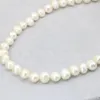 Chains 8-9mm Fashion Thread Natural White Freshwater Cultured Pearl Beads Necklace Women Charms Chain Choker Diy Jewelry 18inch B3186