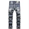 Nuovi pantaloni in cotone stampato da uomo punk estivo 2023 Fashion City Jeans semplici casual a vita media P230522
