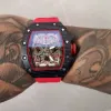 187Fashion Brand Automatic Quartz Watches Men's Waterproof Skeleton Wrist Watch With Women Men Leather Strap