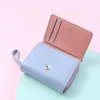 Card Holders 2023 Women Wallet Fashion Pu Leather Short Mini Zipper Purse Patchwork For Storing Passport Holder