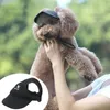 Hundkläder Pet Baseball Cap Super Soft Justerbar Peaked Hat Wide Brim Canvas Färgglada valphuvudbesök