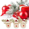 Decorações de Natal Elk de madeira Papai Noel Ornamento Sinais de temas inovadores para H