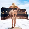 Dorosły Radzi z dużym ręcznikiem plażowym Sphynx Cat Piasek Piasek Mikrofibra Woman Beach Ręcznik Szybki Suchy Lekkie Ręcznik podróżny dla miłośników zwierząt domowych