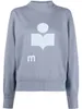 Marant Mens Hoodies Sweatshirts Long Slepullover Clothingg Glothingg Isabel Pullover Designer Flock Print Half High Twal 209