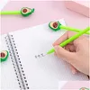 Gel canetas kawaii coloras de colorido emotas de abacate design aleatório artigos de papelaria fofa para a escola de estudante adorável para crianças Drop de dhi7p