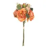 Fleurs décoratives Artificielle Soie Rose Branche Pour DIY Bouquet De Mariage Centres De Table Arrangements Floraux Tables De Fête Maison Vivre Rome