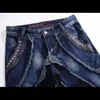 Herren-Jeans, Herren-Jeans, 594, neue europäische und amerikanische Mode, Patch-Splice, personalisierter Haarschnitt, gerade Röhre, nicht elastisch, lässige Herren-Jeans, P230522