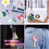 Keychains for Acrylic Key Chain Blanks Set Tassel Pendant Diy Crafts clear Keyrings Making 2inch round wholesale 200pcs