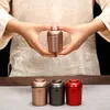 100Pcs/Lot Tea Tins with Airtight Lids Japan Tea Ceremony Tea Canister for Loose Leaf Tea Coffee Storage Portable Tea Containers