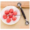 Otro Cocina Comedor Bar Llega Stalinless Steel Cook Dual Double Melon Baller Helado Scoop Fruit Spoon Drop Delivery Home Gar Dhxcc