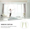 Занавесу вуал панель панель шторы карманные шторы для гостиной спальни 100x270 см зеленые