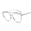 Óculos de sol Frames de moda Moda Mulheres vintage cateye óculos de moldura moldura metal miopia óculos ópticos lente transparente conforto lump spectacl