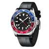 럭셔리 시계 남성 Pepsi GMT 시계 자동 기계식 시계 스테인리스 스틸 밴드 접이식 버클 스포츠 캐주얼 사파이어 유리 손목 시계 방수 DHGATES