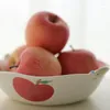 Assiettes japonaises peintes à la main pomme hérisson mignon bol en céramique ménage petite assiette à soupe grande capacité salade fruits