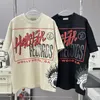 Mens Camisetas Real Po Hellstar Camiseta American High Street Hip Hop Alfabeto Impressão Camiseta Homens Mulheres Verão Manga Curta Top Tee 230522 2 0FC7 SLMS