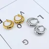 Brincos de argolas coreanas Retro rosqueado titânio aço da mulher Jóias de moda Personalidade Horns Trendência 2023