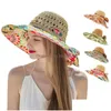 Party Hats Summer Beach Women Bohemian Style Sun Protective UV Protection Cap Delivery Home Garden Festive Supplies DHV3L